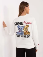 Mikina D10608BC02568J bílá Mikina D10608BC02568J bílá