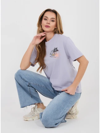 T shirt D12022AH02645AA jasny fioletowy T shirt D12022AH02645AA jasny fioletowy