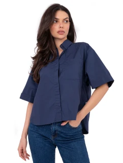 Halenka D70089M11339A tmavě modrá