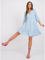 Šaty D73761M30214A2 světle modré