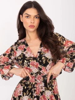 Šaty DHJ SK 12220 2.14P černá a růžová