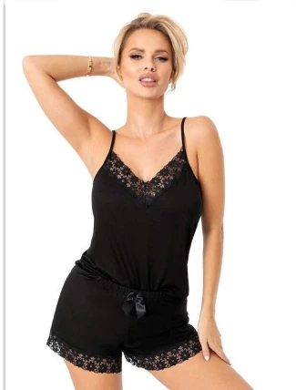 Pyžamo Niki Short Black - Donna Pyžamo Niki Short Black - Donna