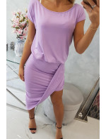 Asymetrické šaty fialové barvy