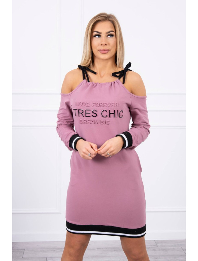 Šaty Tres Chic tmavě růžové