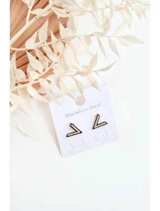 Klasické zlaté náušnice ve tvaru V