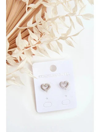 Klasické zlaté náušnice ve tvaru srdce