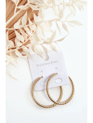 Módní zlaté kruhové náušnice