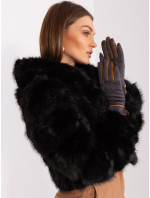 Tmavě šedé elegantní dámské rukavice