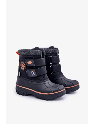 Dětské sněhule na suchý zip Lee Cooper – černé Dětské sněhule na suchý zip Lee Cooper – černé