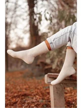 Dámské vlněné ponožky – ecru Dámské vlněné ponožky – ecru