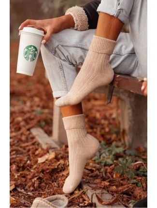 Dámské vlněné ponožky – béžové Dámské vlněné ponožky – béžové