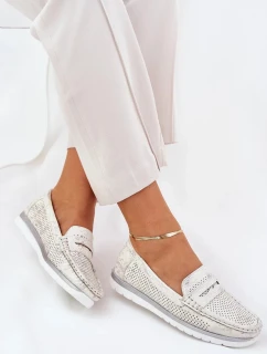 Dámské eko kožené mokasíny Bralithia – zlaté