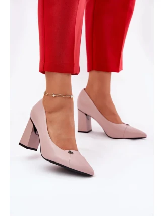 Elegantní dámské lodičky na podpatku Vinceza – růžové Elegantní dámské lodičky na podpatku Vinceza – růžové