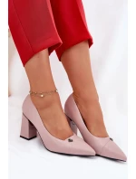 Elegantní dámské lodičky na podpatku Vinceza – růžové Elegantní dámské lodičky na podpatku Vinceza – růžové