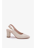 Dámské pohodlné lodičky na podpatku Sergio Leone – perlové Dámské pohodlné lodičky na podpatku Sergio Leone – perlové