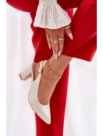 Dámské pohodlné lodičky na podpatku Sergio Leone – perlové Dámské pohodlné lodičky na podpatku Sergio Leone – perlové