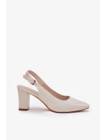 Dámské pohodlné lodičky na podpatku Sergio Leone – perlové Dámské pohodlné lodičky na podpatku Sergio Leone – perlové