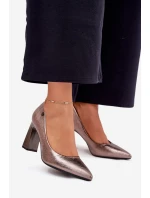 Dámské lodičky na podpatku Vinceza – grafitové Dámské lodičky na podpatku Vinceza – grafitové