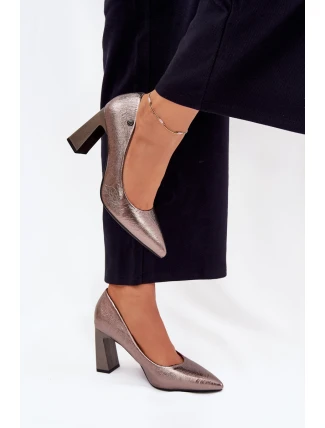 Dámské lodičky na podpatku Vinceza – grafitové Dámské lodičky na podpatku Vinceza – grafitové