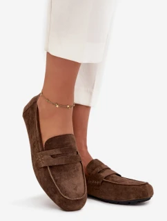 Dámské loafersy mokasíny s plochou podrážkou Roseline – tmavě zelené