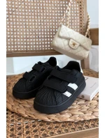 Dětské sportovní sneakers z eko kůže Renel – černé