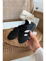 Dětské sportovní sneakers z eko kůže Renel – černé