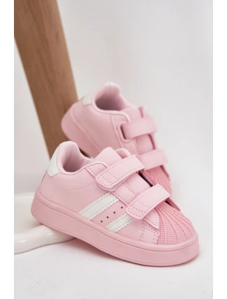 Dětské sportovní sneakers z eko kůže Renel – růžové