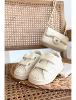 Dětské sportovní sneakers z eko kůže Renel – béžové