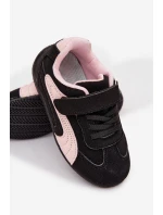 Dětské sportovní boty na suchý zip Perrin – černo-růžové