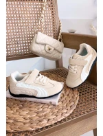 Dětské sportovní boty na suchý zip Perrin – béžové