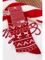 Pánské vánoční ponožky s motivem soba – červené Pánské vánoční ponožky s motivem soba – červené