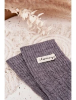 Teplé dámské ponožky s vlnou – tmavě šedé Teplé dámské ponožky s vlnou – tmavě šedé