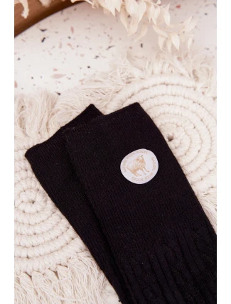 Dámské dlouhé vlněné ponožky – černé Dámské dlouhé vlněné ponožky – černé