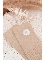 Dámské dlouhé vlněné ponožky – béžové