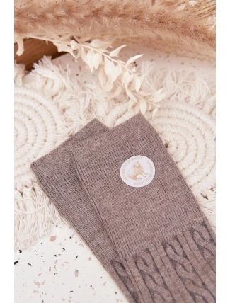 Dámské dlouhé vlněné ponožky – šedé Dámské dlouhé vlněné ponožky – šedé