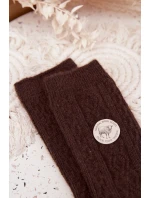 Dámské vlněné ponožky – čokoládové