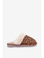 Dámské domácí pantofle s kožíškem – panterka Aceline