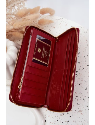 Lakovaná dámská peněženka z eko kůže Phelina – červená