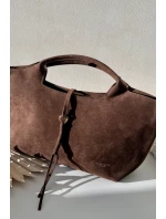 Torebka Z Eko Zamszu Czekoladowa Ivonira Torebka Z Eko Zamszu Czekoladowa Ivonira