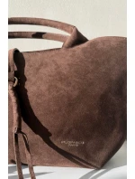 Torebka Z Eko Zamszu Czekoladowa Ivonira Torebka Z Eko Zamszu Czekoladowa Ivonira