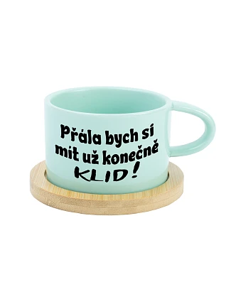 PŘÁLA BYCH SI MÍT UŽ KONEČNĚ KLID! - mint hrníček makronka 200 ml
