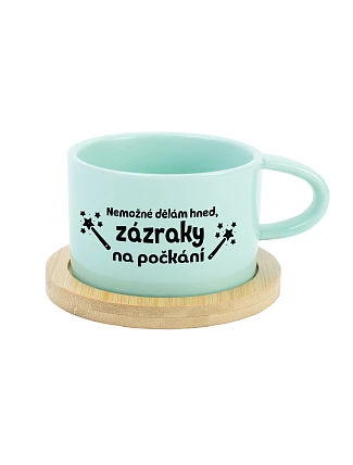 NEMOŽNÉ DĚLÁM HNED, ZÁZRAKY NA POČKÁNÍ - mint hrníček makronka 200 ml