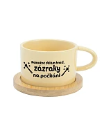 NEMOŽNÉ DĚLÁM HNED, ZÁZRAKY NA POČKÁNÍ - žlutý hrníček makronka 200 ml