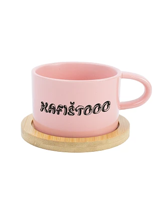 KAFIŠTOOO - růžový hrníček makronka 200 ml KAFIŠTOOO - růžový hrníček makronka 200 ml