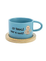 CO TAKHLE DÁT SI KAFE? - modrý hrníček makronka 200 ml CO TAKHLE DÁT SI KAFE? - modrý hrníček makronka 200 ml