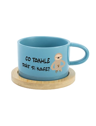 CO TAKHLE DÁT SI KAFE? - modrý hrníček makronka 200 ml CO TAKHLE DÁT SI KAFE? - modrý hrníček makronka 200 ml
