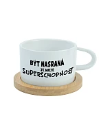 BÝT NASRANÁ JE MOJE SUPERSCHOPNOST - bílý hrníček makronka 200 ml