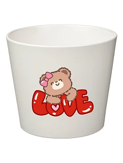 LOVE (MEDVÍDEK) - velký květináč