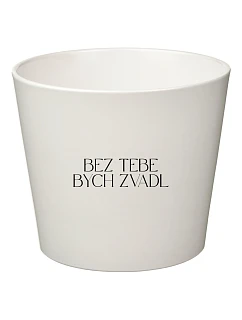 BEZ TEBE BYCH ZVADL - velký květináč