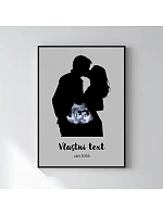 Personalizovaný magický fotoobraz v rámu - 50x70 - s párem a ultrazvukem Personalizovaný magický fotoobraz v rámu - 50x70 - s párem a ultrazvukem